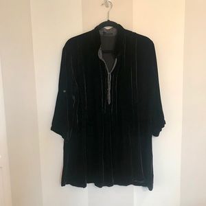CP Shades black velvet tunic